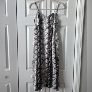 Gianni Bini Tana Snakeskin Print Midi Slip Dress size S